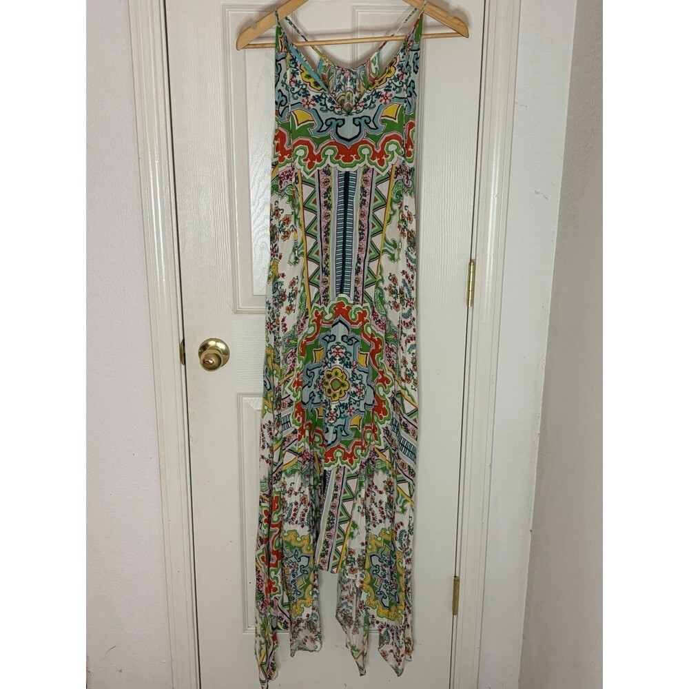 Anthropologie Ella Halter Bandana Handkerchief Asymmetrical Dress Women’s XS/S